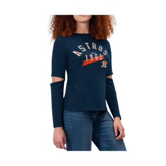 Women's Navy Houston Astros Formation Long Sleeve T-shirt