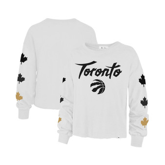 Women's '47 White Toronto Raptors 2021/22 City Edition Call Up Parkway Long Sleeve T-shirt