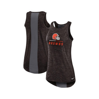 Women's Brown Cleveland Browns High Neck Performance Tank Top