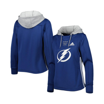 Women's Blue Tampa Bay Lightning Skate Lace Primeblue Team Pullover Hoodie