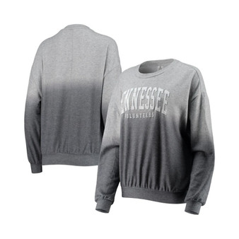 Women's Charcoal and Gray Tennessee Volunteers Slow Fade Hacci Ombre Pullover Sweatshirt