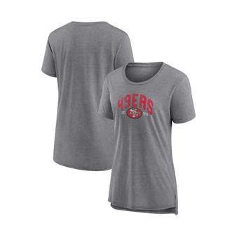 Women's Branded Heathered Gray San Francisco 49ers Drop Back Modern Tri-Blend T-shirt