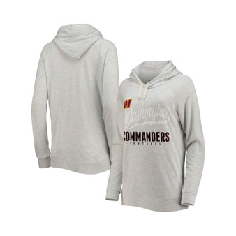 Women's Oatmeal Washington Commanders Pre-Game Raglan Pullover Hoodie