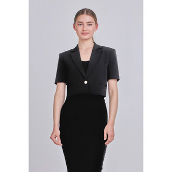 Women's Cropped Short Sleeve Blazer