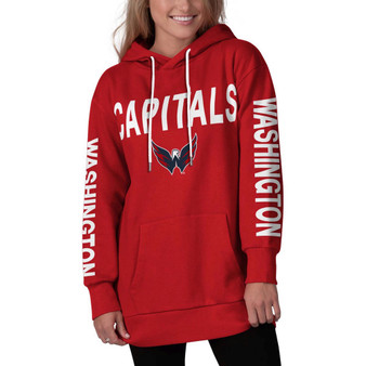 Women's Red Washington Capitals Extra Inning Pullover Hoodie