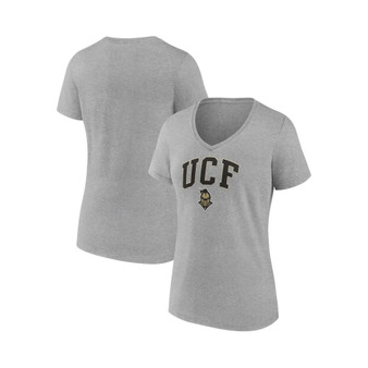 Women's Branded Heather Gray UCF Knights Evergreen Campus V-Neck T-shirt