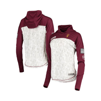 Women's Arctic Camo, Maroon Arizona State Sun Devils OHT Military-Inspired Appreciation Mission Hoodie Long Sleeve T-shirt