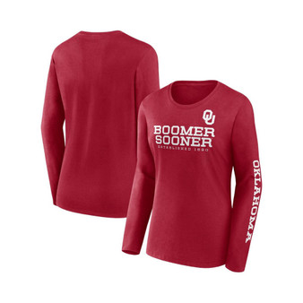 Women's Branded Crimson Oklahoma Sooners Rally Cry 2-Hit T-shirt