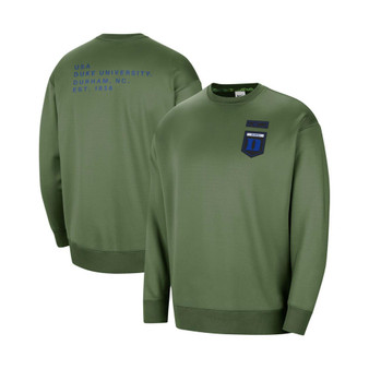 Women's Olive Duke Blue Devils Military-Inspired Collection All-Time Performance Crew Pullover Sweatshirt
