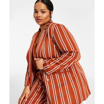 Plus Size Faux Double-Breasted Blazer, Created for Macy's