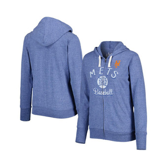 Women's Royal New York Mets Training Camp Tri-Blend Full-Zip Hoodie