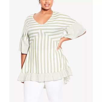 Plus Size Hattie Stripe Tunic Top