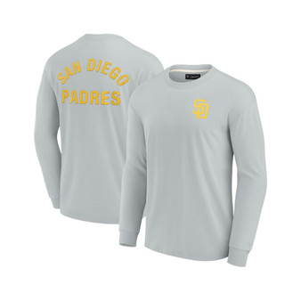 Men's and Women's Gray San Diego Padres Super Soft Long Sleeve T-shirt