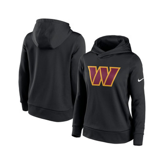Women's Black Washington Commanders Team Performance Pullover Hoodie