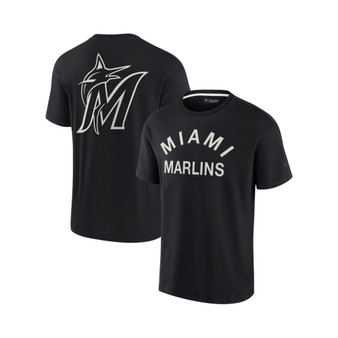 Men's and Women's Black Miami Marlins Super Soft Short Sleeve T-shirt