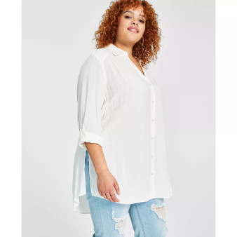 Plus Size Side-Slit Top, Created for Macy's