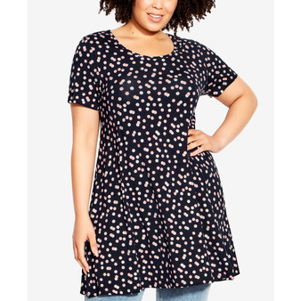 Plus Size Love Swing Print Tunic