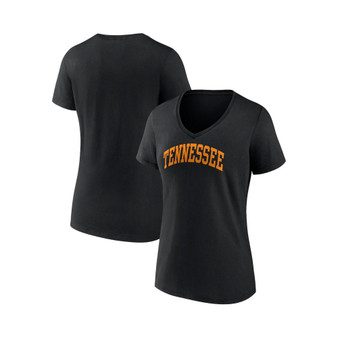 Women's Branded Black Tennessee Volunteers Basic Arch V-Neck T-shirt