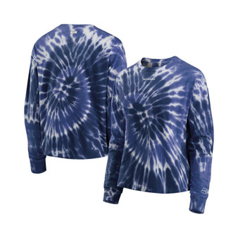 Women's College Navy Seattle Seahawks Tie Dye Long Sleeve T-shirt