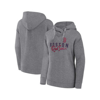 Women's Heather Gray Boston Red Sox Plus Size Pullover Hoodie