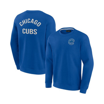 Men's and Women's Royal Chicago Cubs Super Soft Pullover Crew Sweatshirt