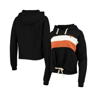 Women's Black, Texas Orange Texas Longhorns Leave Your Mark Pullover Hoodie