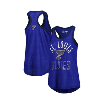 Women's Royal St. Louis Blues First Base Racerback Scoop Neck Tank Top
