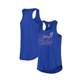 Women's Royal Chicago Cubs Plus Size Scoop Neck Racerback Tank Top