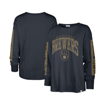 Women's Navy Milwaukee Brewers Statement Long Sleeve T-shirt