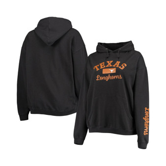 Women's Black Texas Longhorns Rock n Roll Super Oversized Pullover Hoodie