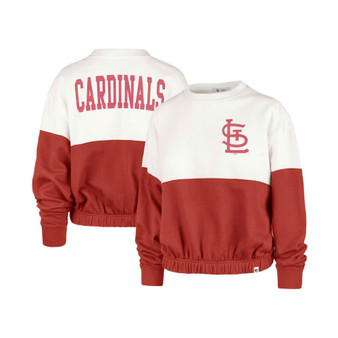 Women's White, Red St. Louis Cardinals Take Two Bonita Pullover Sweatshirt