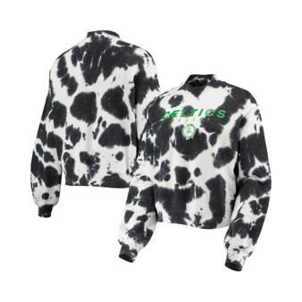 Women's Black Boston Celtics Tie-Dye Pullover Sweatshirt