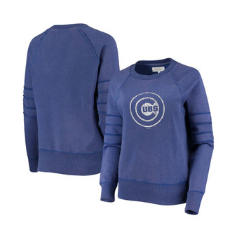 Women's Royal Chicago Cubs Bases Loaded Scoop Neck Sweatshirt