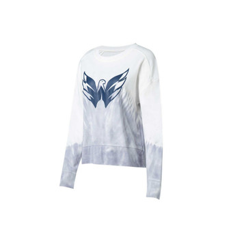 Women's Gray, White Washington Capitals Orchard Tie-Dye Long Sleeve T-shirt