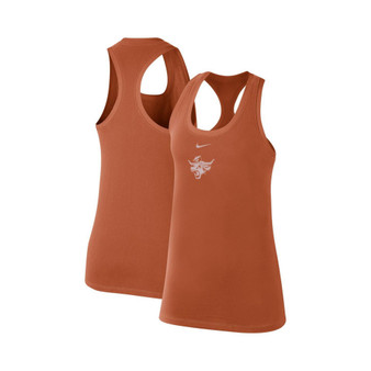 Women's Texas Orange Texas Longhorns Varsity Stack Vault Racerback Scoop Neck Tank Top