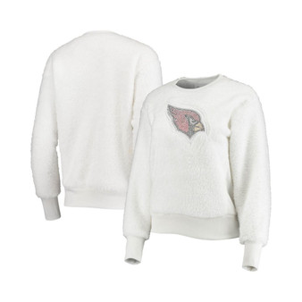 Women's White Arizona Cardinals Milestone Tracker Pullover Sweatshirt