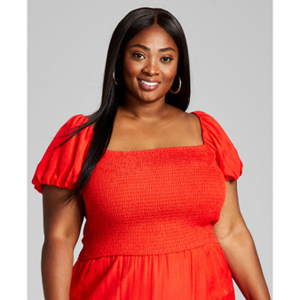 Trendy Plus Size Smocked Top