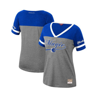 Women's Penny Hardaway Heathered Charcoal Orlando Magic Team Captain V-Neck T-shirt