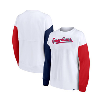 Women's Branded White Cleveland Guardians Series Pullover Sweatshirt