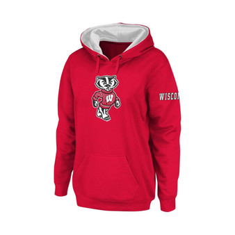 Women's Cardinal Wisconsin Badgers Big Logo Pullover Hoodie