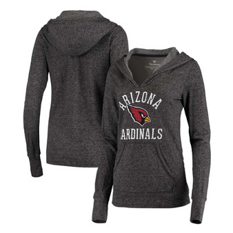Women's Black Arizona Cardinals Doubleface Slub Pullover Hoodie