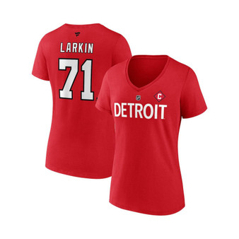 Women's Branded Dylan Larkin Red Detroit Red Wings Special Edition 2.0 Name and Number V-Neck T-shirt