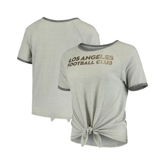 Women's Heathered Gray LAFC Squad Tie-Up T-shirt