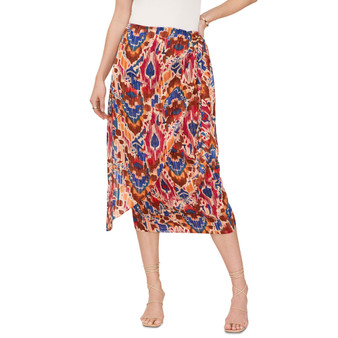 Women's Printed Front-Tie Midi Skirt