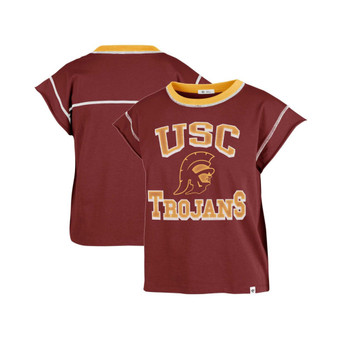 Women's Crimson USC Trojans Sound Up Maya Cutoff T-shirt