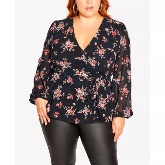 Trendy Plus Size Arianna V-neck Top