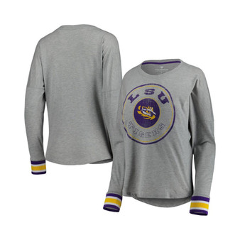 Women's Heathered Gray LSU Tigers Andy Long Sleeve T-shirt