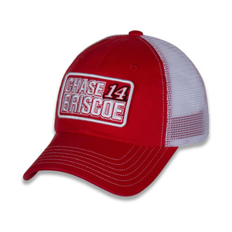 Women's Red, White Chase Briscoe Name and Number Patch Adjustable Hat