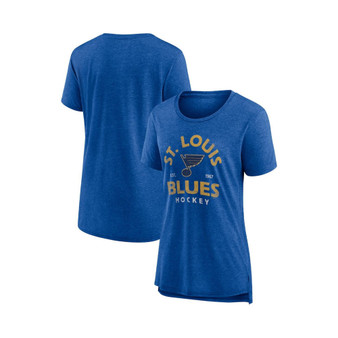 Women's Branded Heather Blue St. Louis Blues Vintage-Inspired Arch Tri-Blend T-shirt