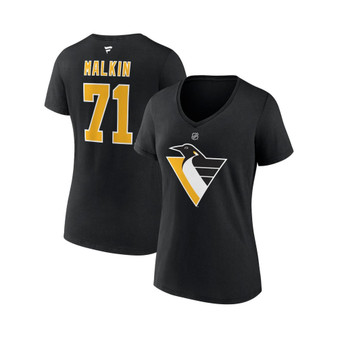 Women's Branded Evgeni Malkin Black Pittsburgh Penguins Special Edition 2.0 Name and Number V-Neck T-shirt